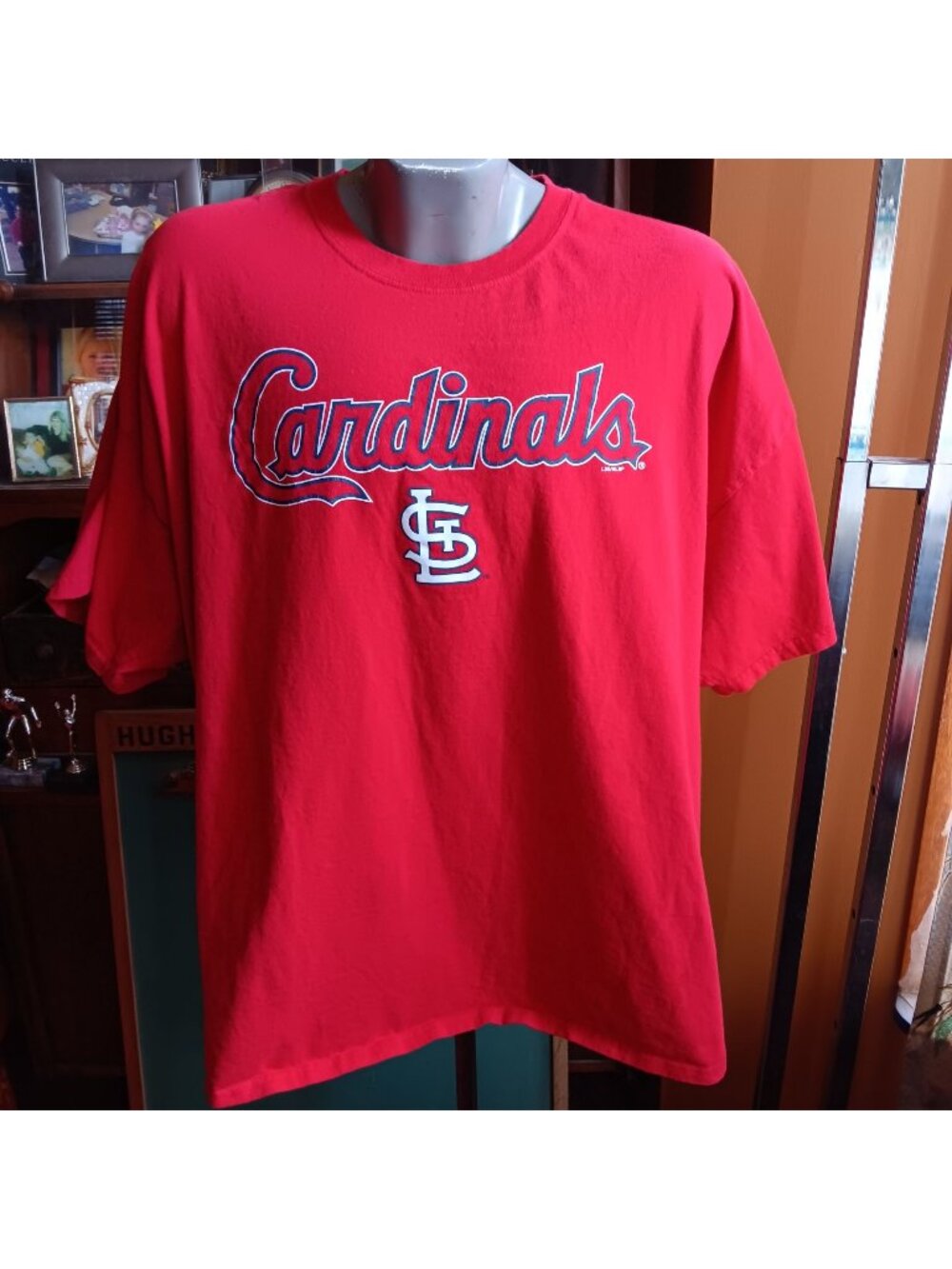 St. Louis Cardinals Red MLB Logo Mens T-Shirt 3XL Crewneck